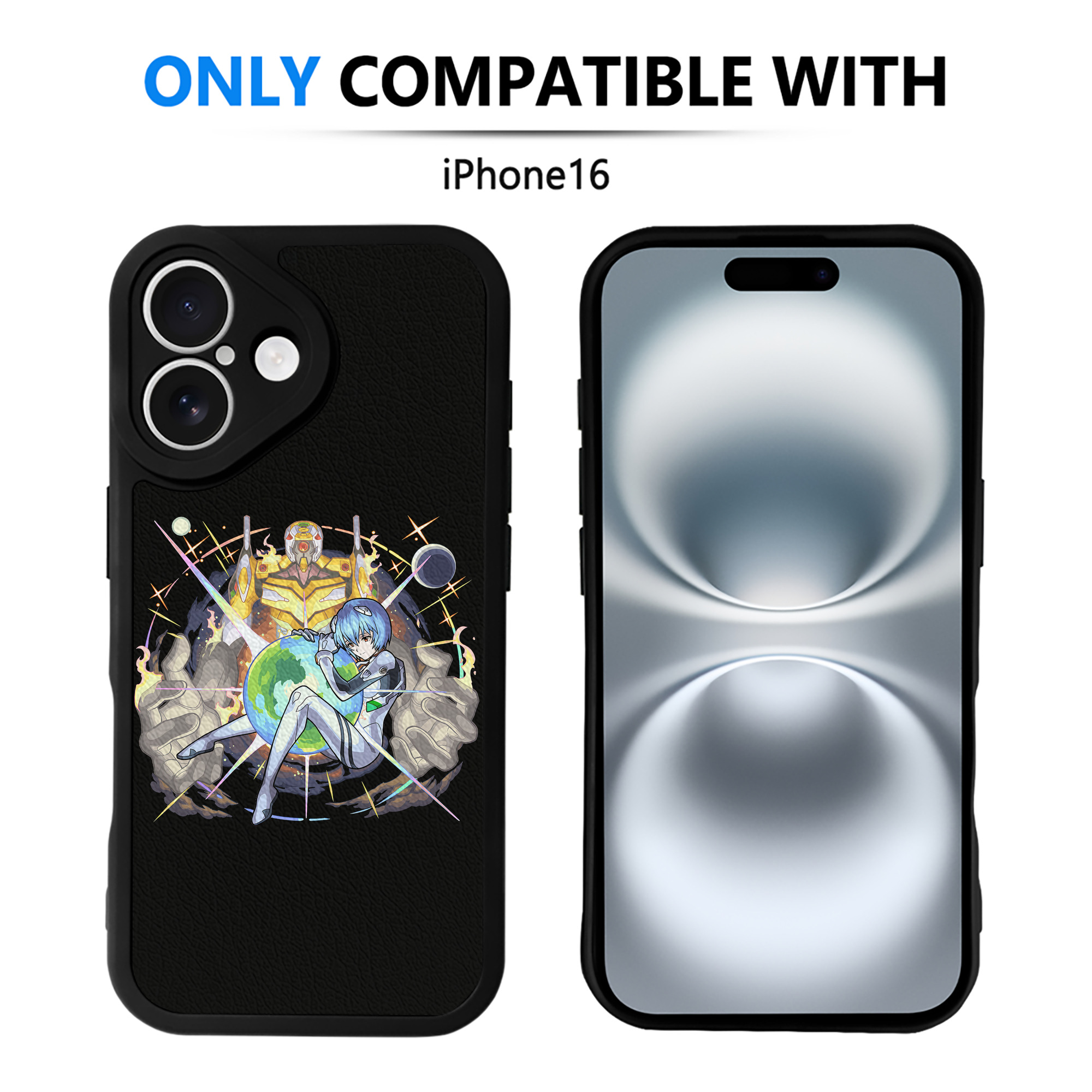 （画像用） EVA 新世紀エヴァンゲリオン 【iPhone 16シリーズ対応】シリコンスマホケース（レザー調） 材質：シリコン